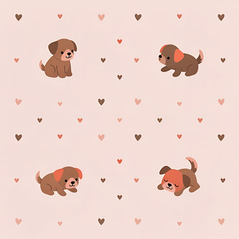 Blush Puppy Waltz Wallpaper