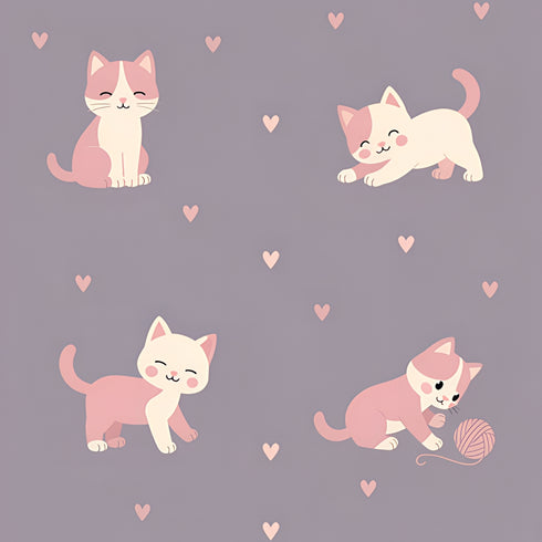 Kitten Whisper Blush Wallpaper