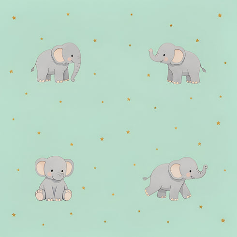 Mint Menagerie Wallpaper