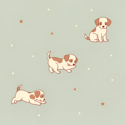 Sage Stardust Pups Wallpaper