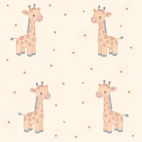 Peach Giraffes Wallpaper