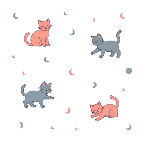 Lunar Kittens Wallpaper