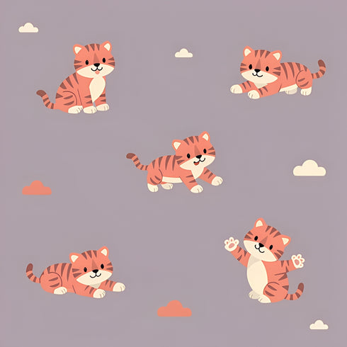 Peach Tigers Wallpaper