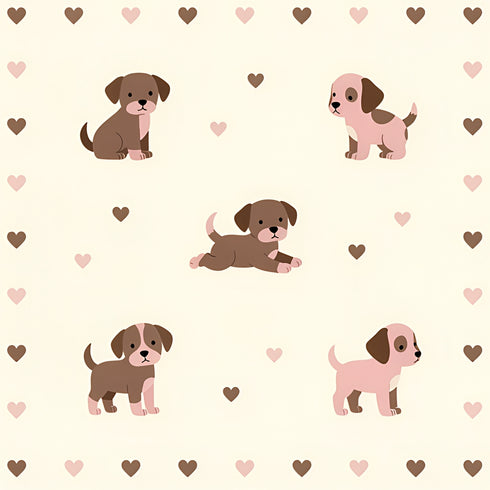 Cocoa Paws Blush Wallpaper