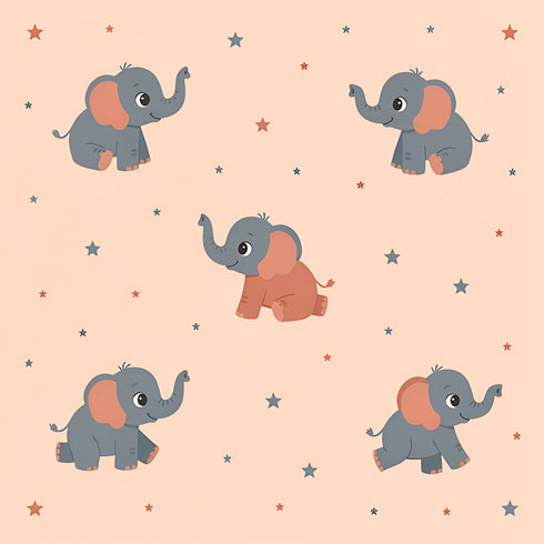 Starlit Elephants Wallpaper