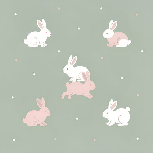 Sage Bunny Hop Wallpaper