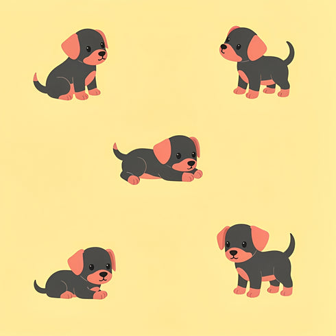 Charcoal Pups Wallpaper