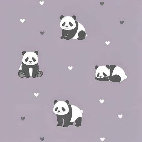 Lavender Panda Dreams Wallpaper