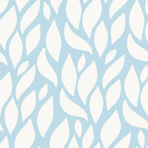 Aqua Foliage Wallpaper