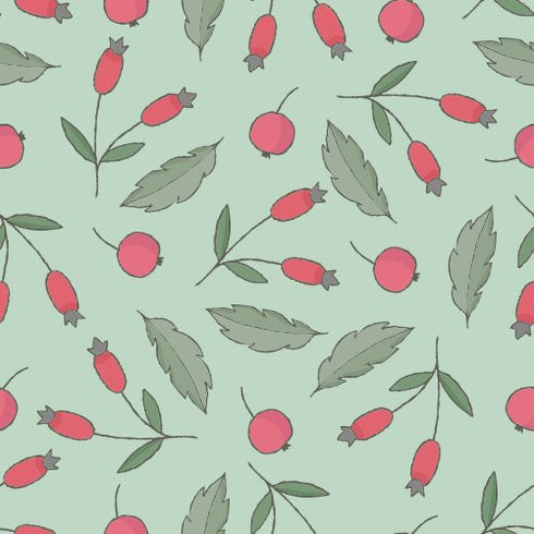 Berry Leaves Wallpaper