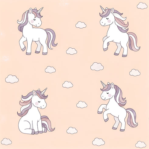 Peach Unicorns Wallpaper
