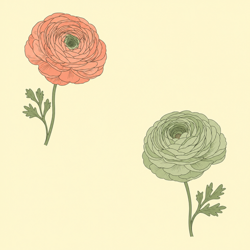 Pressed Petal Garden Wallpaper